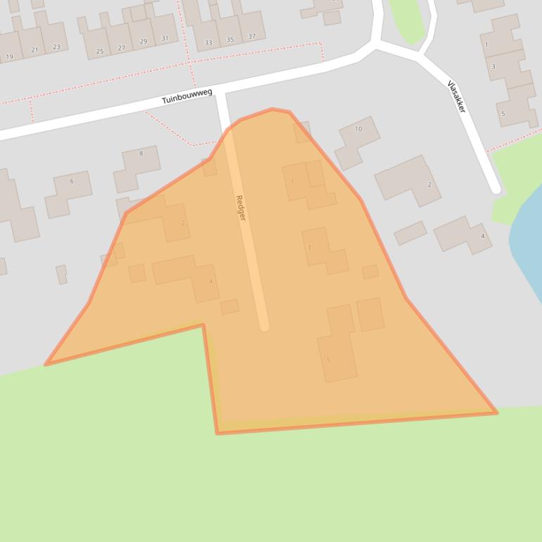 Kaart van postcodegebied 9909BV.