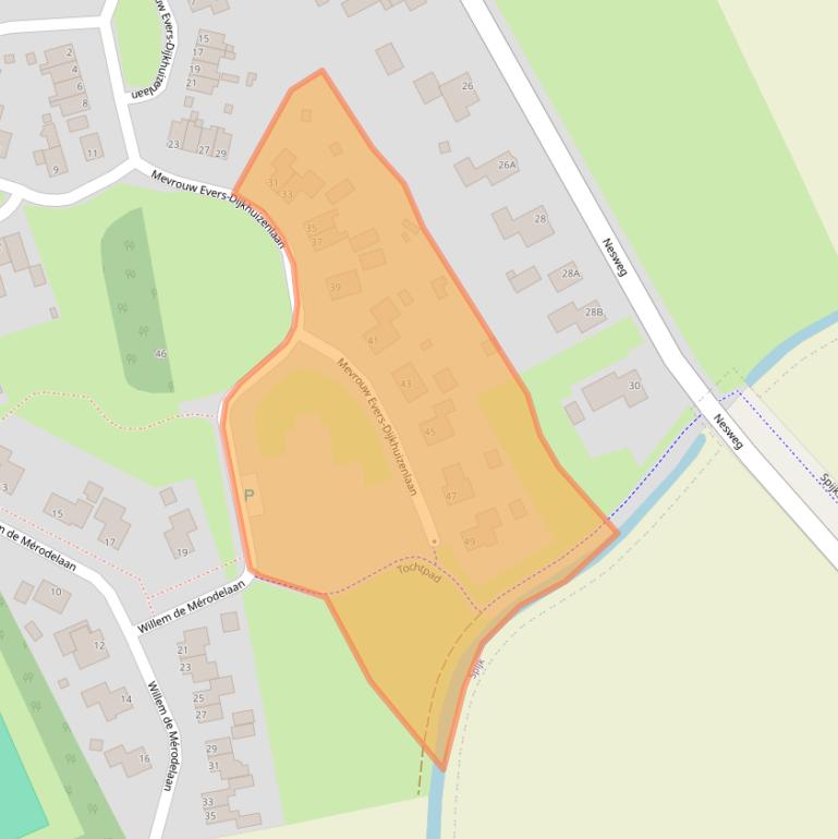 Kaart van postcodegebied 9909EB.