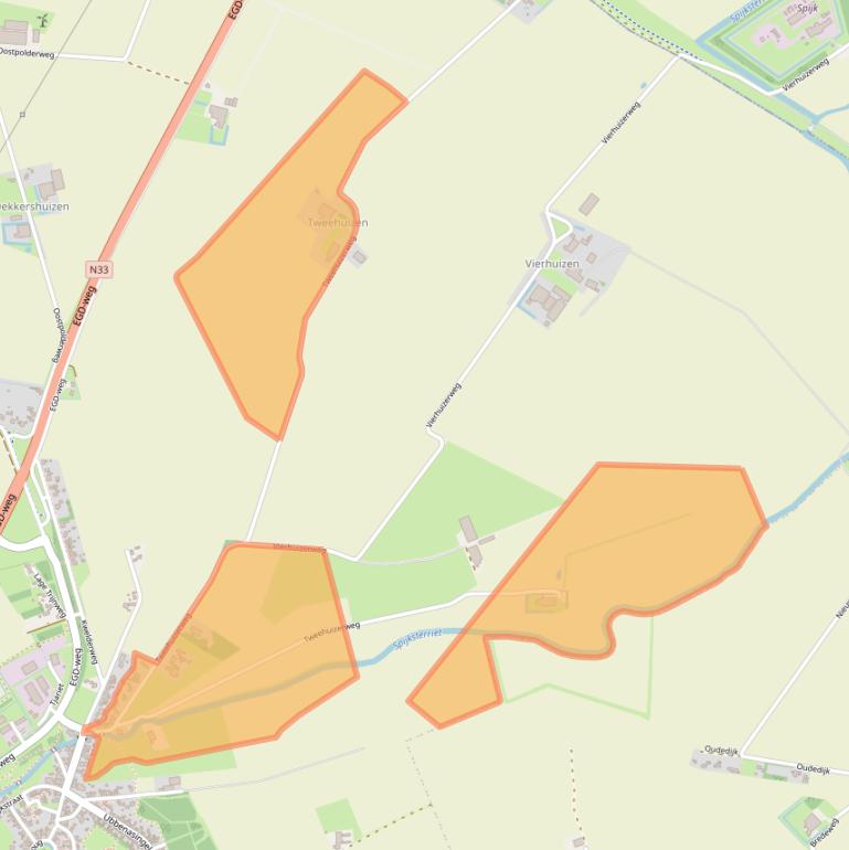 Kaart van postcodegebied 9909TL.