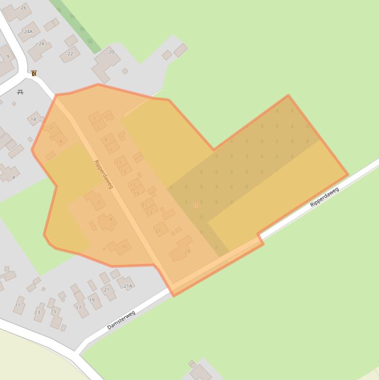 Kaart van postcodegebied 9911PD.