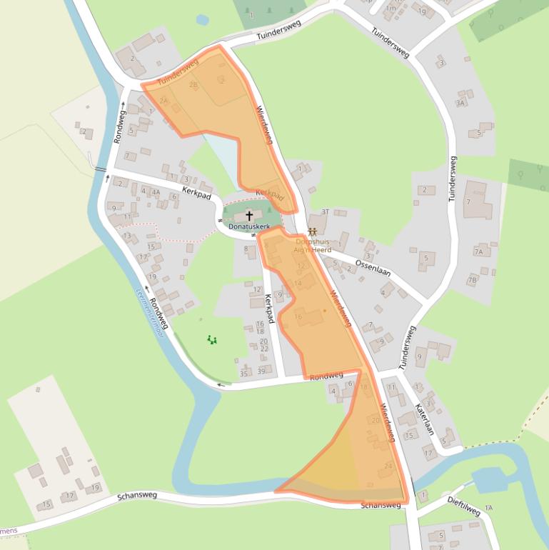 Kaart van postcodegebied 9912PD.