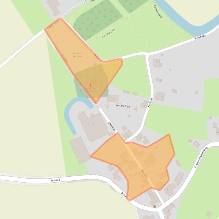 Kaart van postcodegebied 9913PC.