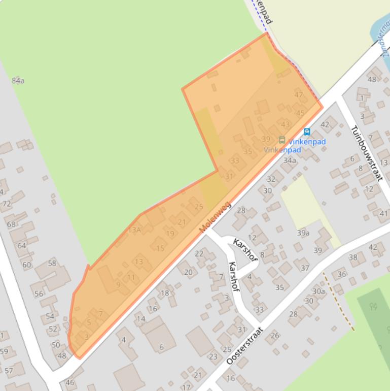 Kaart van postcodegebied 9915PJ.