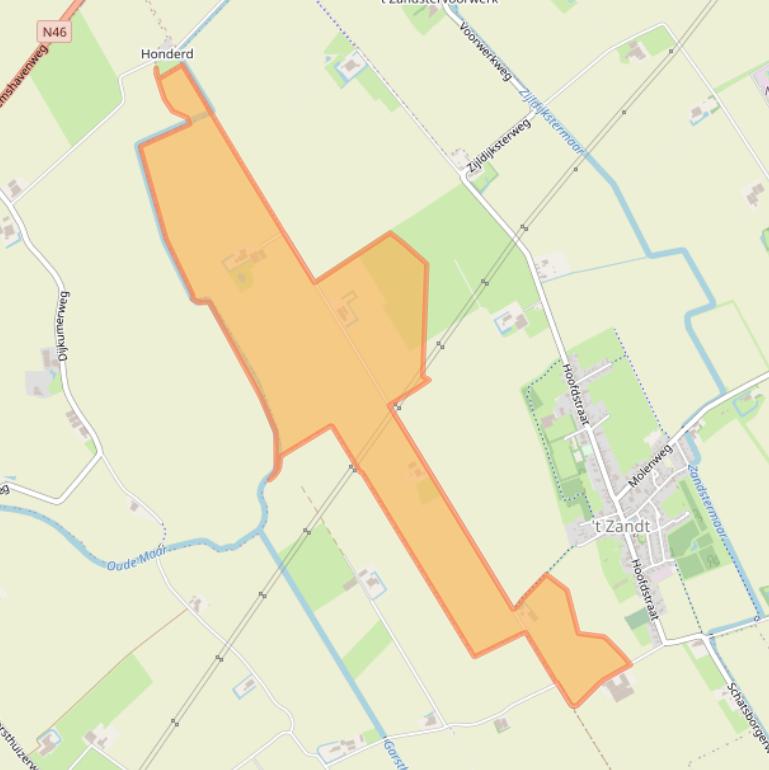 Kaart van postcodegebied 9915TG.