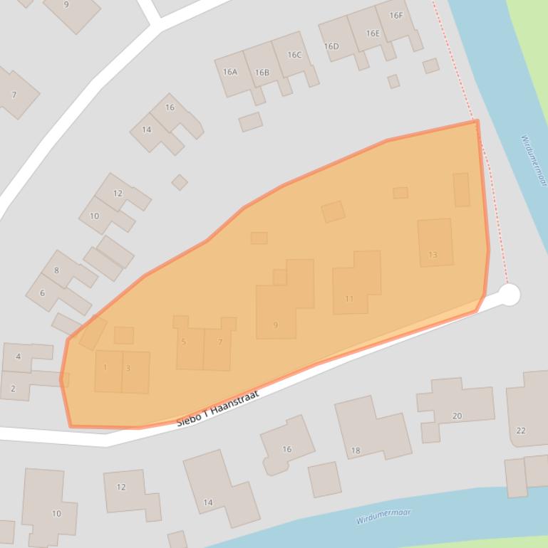 Kaart van postcodegebied 9917PX.