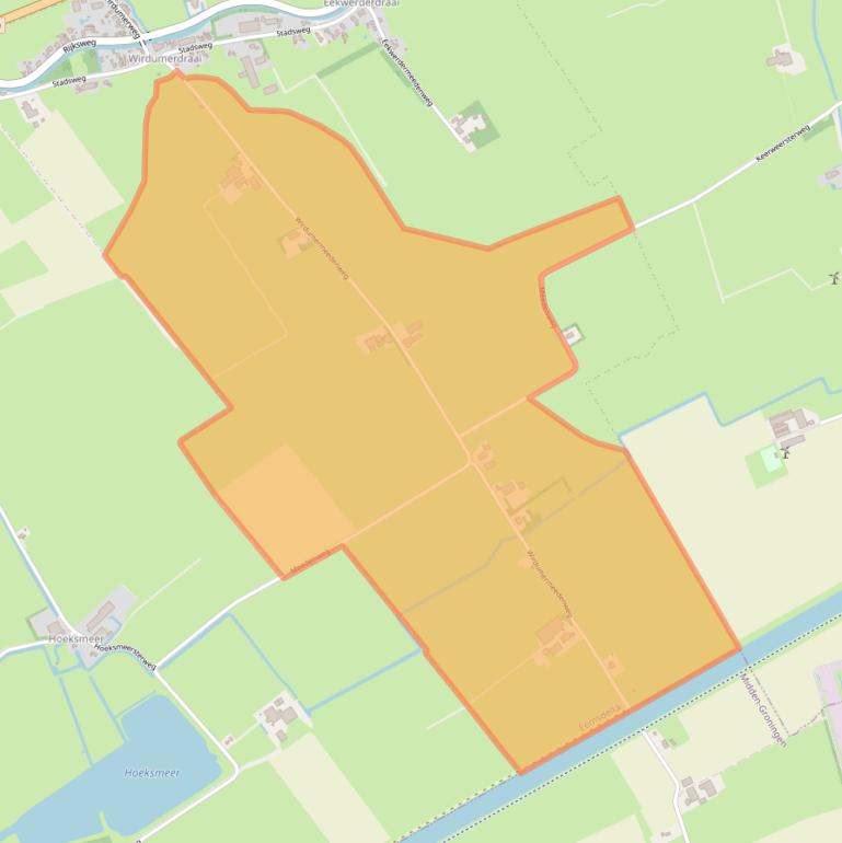 Kaart van postcodegebied 9917TA.