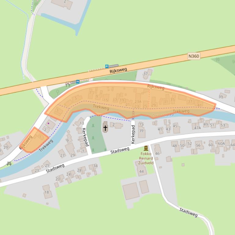 Kaart van postcodegebied 9918PE.