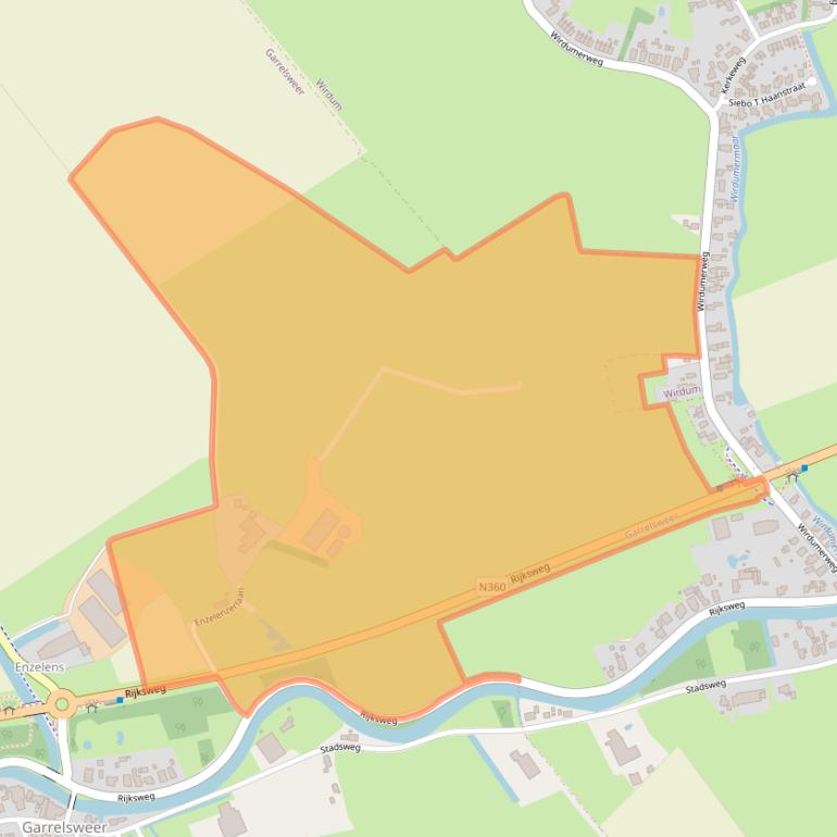 Kaart van postcodegebied 9918PH.