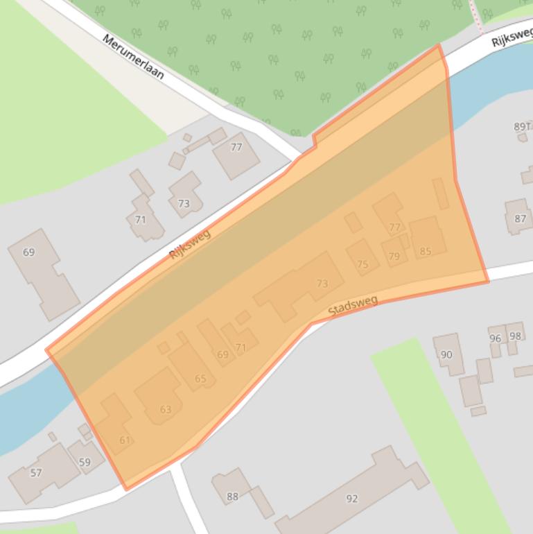 Kaart van postcodegebied 9918PL.