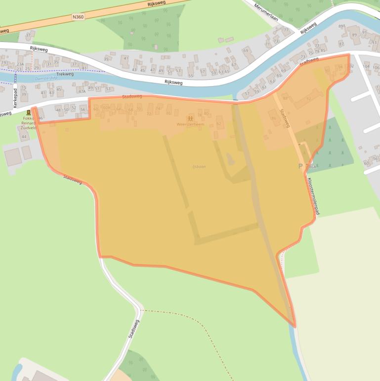 Kaart van postcodegebied 9918PR.