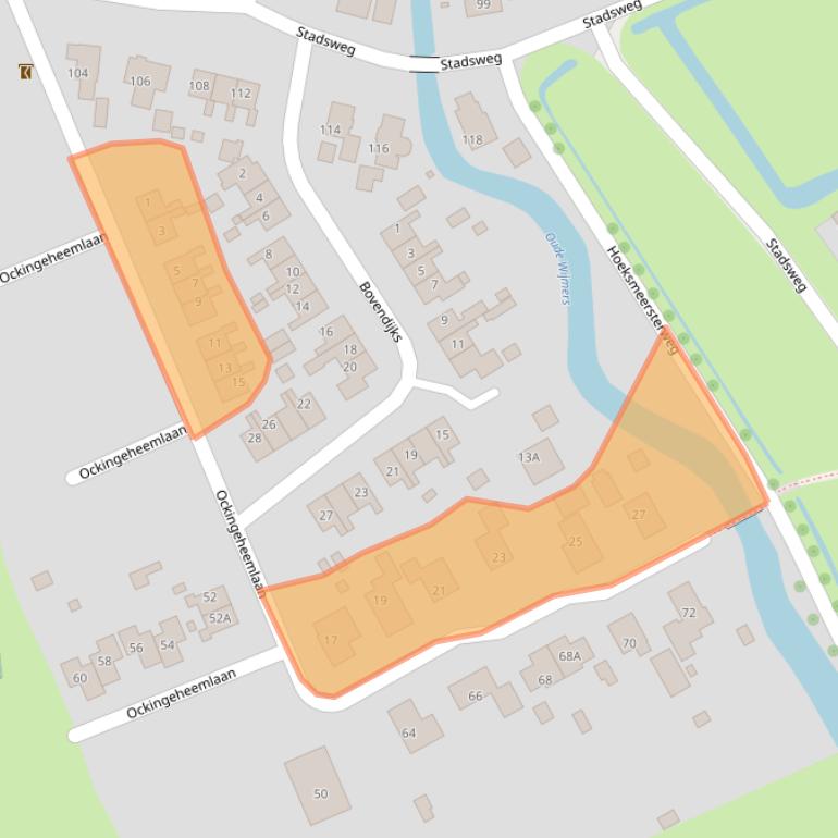Kaart van postcodegebied 9918PV.