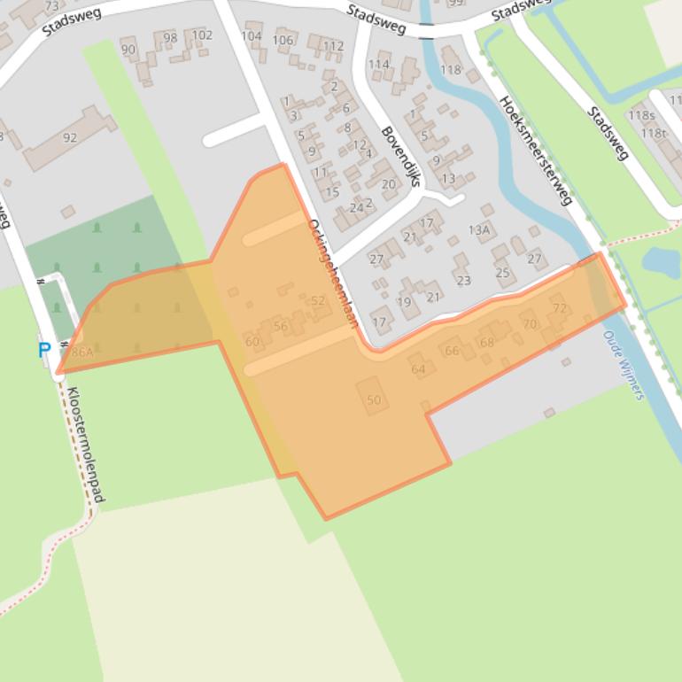 Kaart van postcodegebied 9918PX.