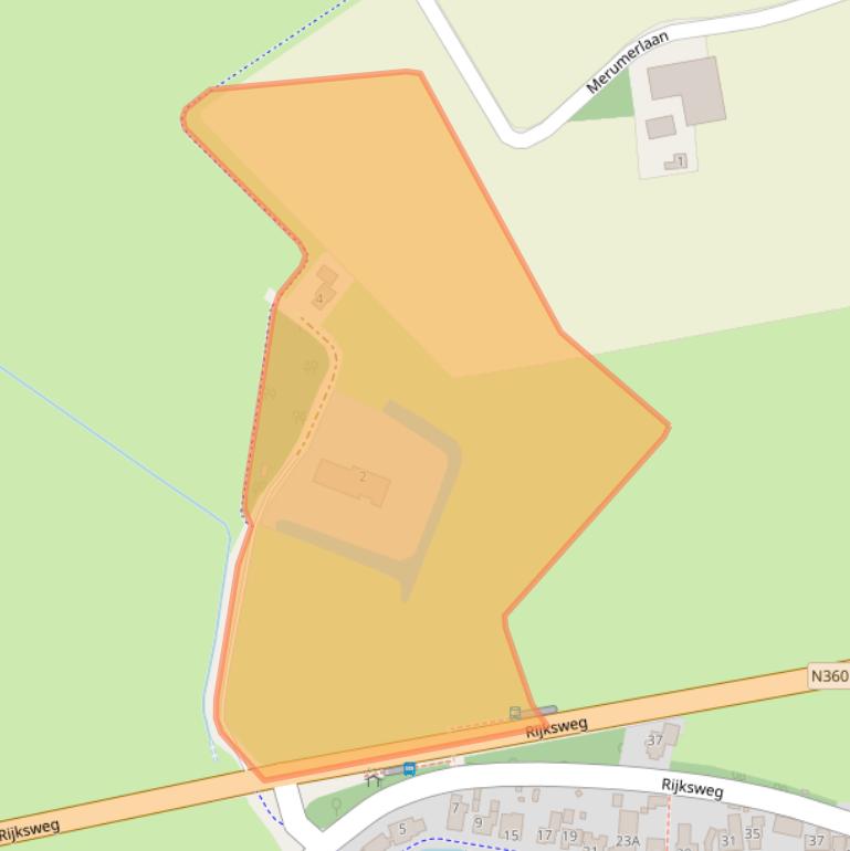 Kaart van postcodegebied 9918PZ.