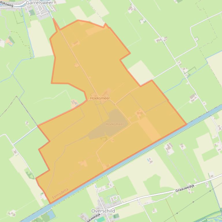 Kaart van postcodegebied 9918TA.