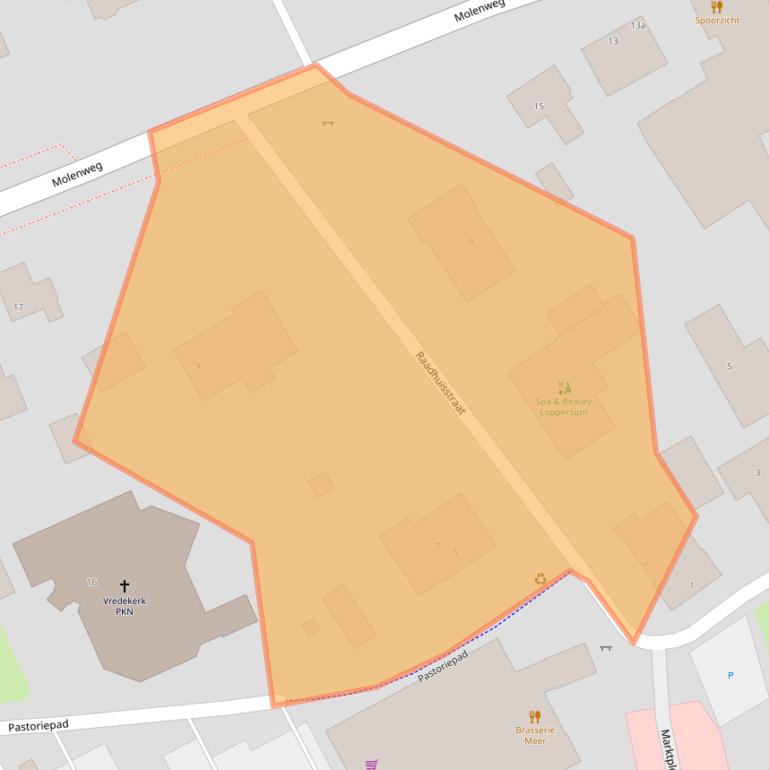 Kaart van postcodegebied 9919AK.