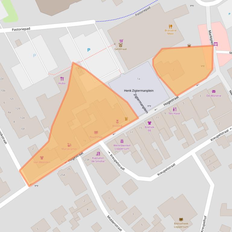 Kaart van postcodegebied 9919AM.