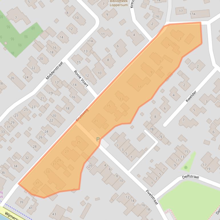 Kaart van postcodegebied 9919BA.