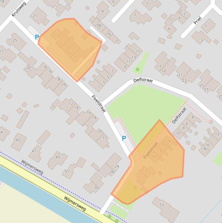 Kaart van postcodegebied 9919BC.