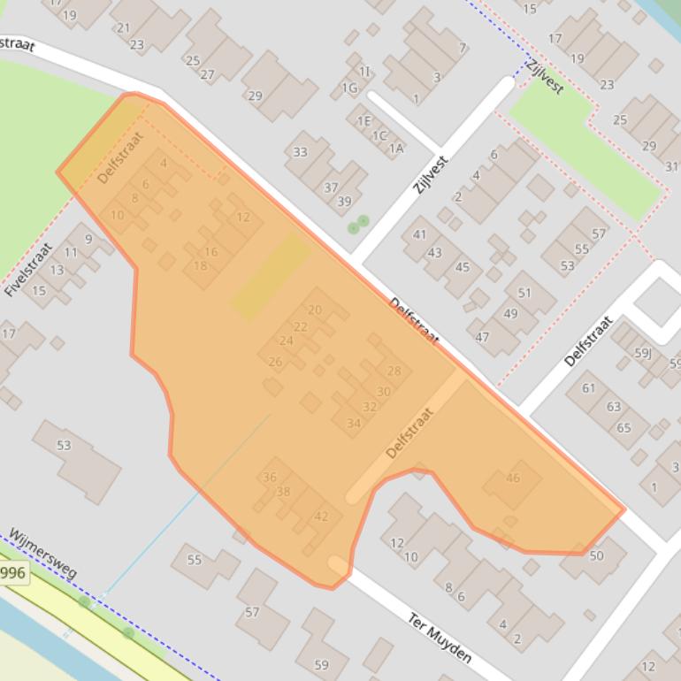 Kaart van postcodegebied 9919BG.