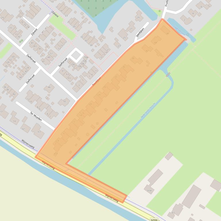 Kaart van postcodegebied 9919BM.