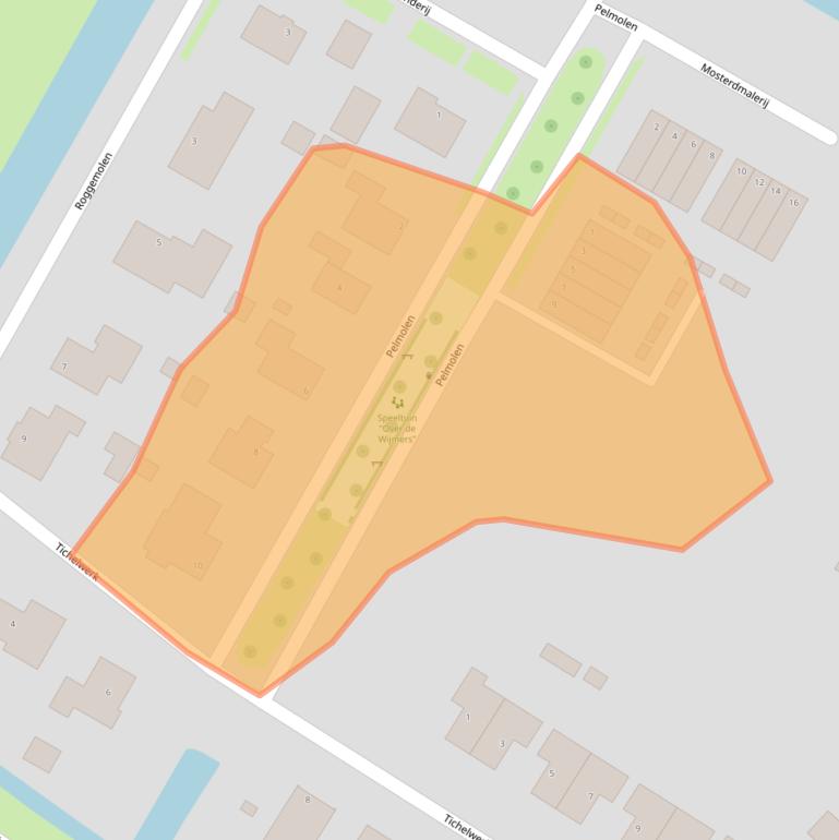 Kaart van postcodegebied 9919CC.