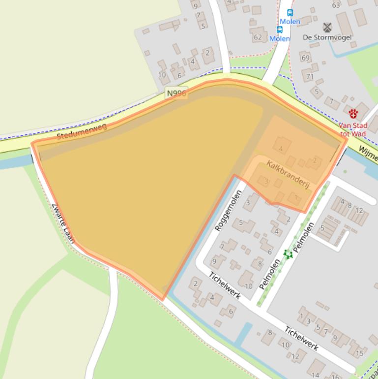 Kaart van postcodegebied 9919CD.