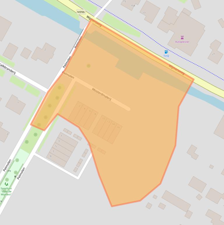 Kaart van postcodegebied 9919CE.