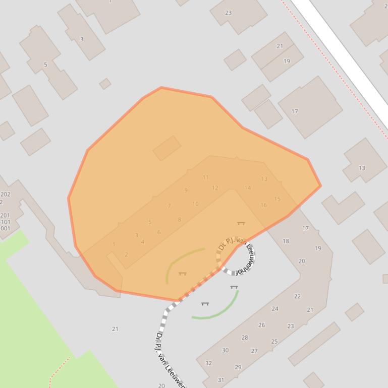 Kaart van postcodegebied 9919GA.