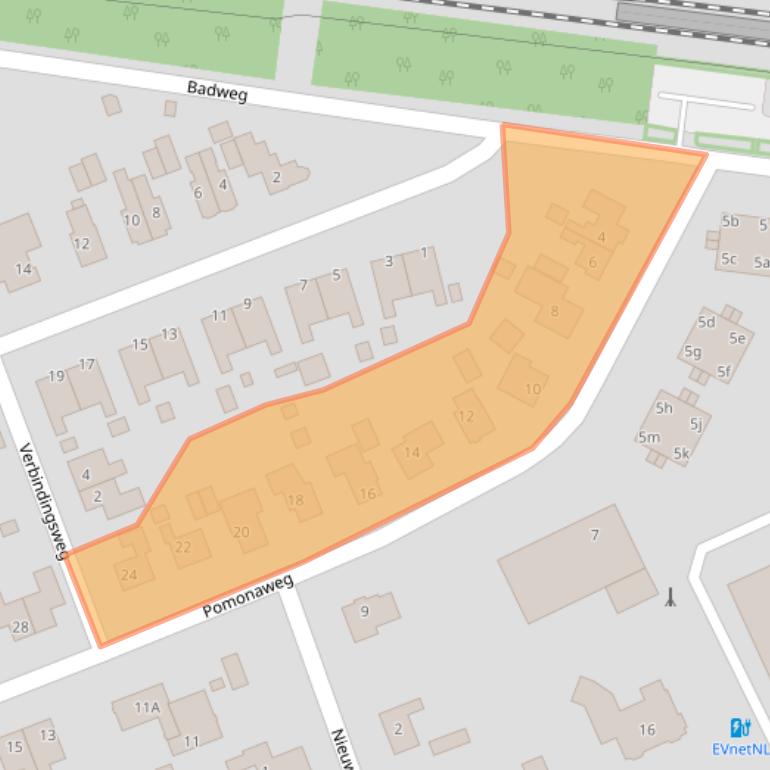 Kaart van postcodegebied 9919HV.