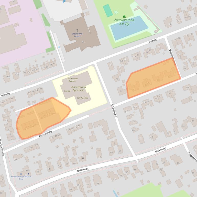 Kaart van postcodegebied 9919HW.