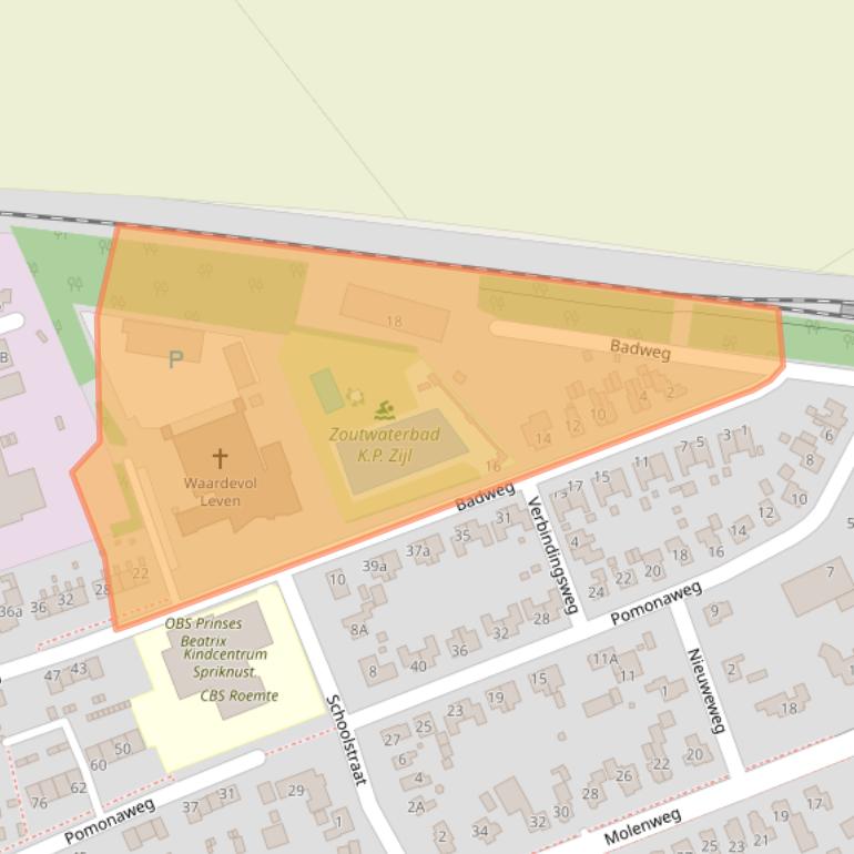Kaart van postcodegebied 9919JC.