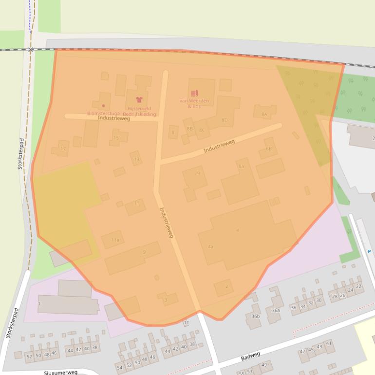 Kaart van postcodegebied 9919JE.