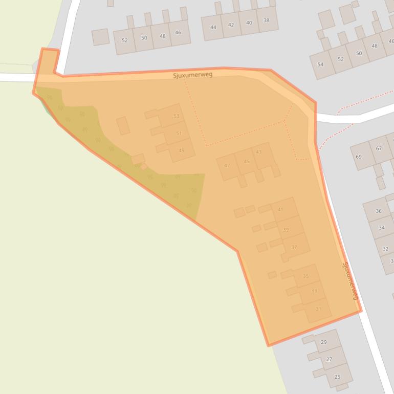 Kaart van postcodegebied 9919JJ.