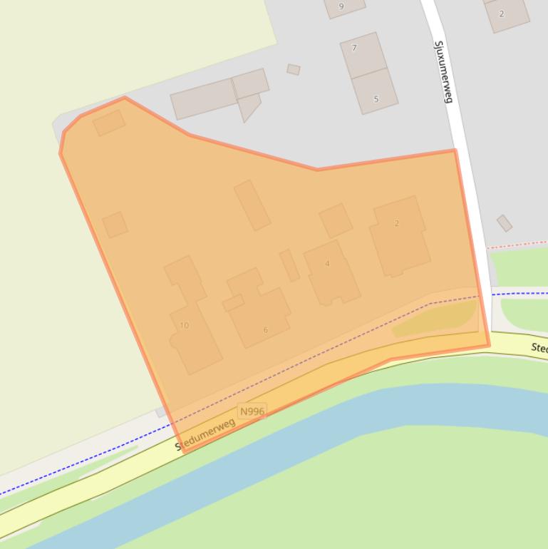 Kaart van postcodegebied 9919JM.