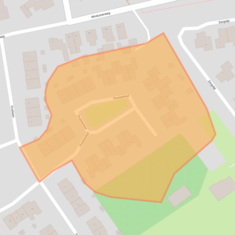 Kaart van postcodegebied 9919KA.