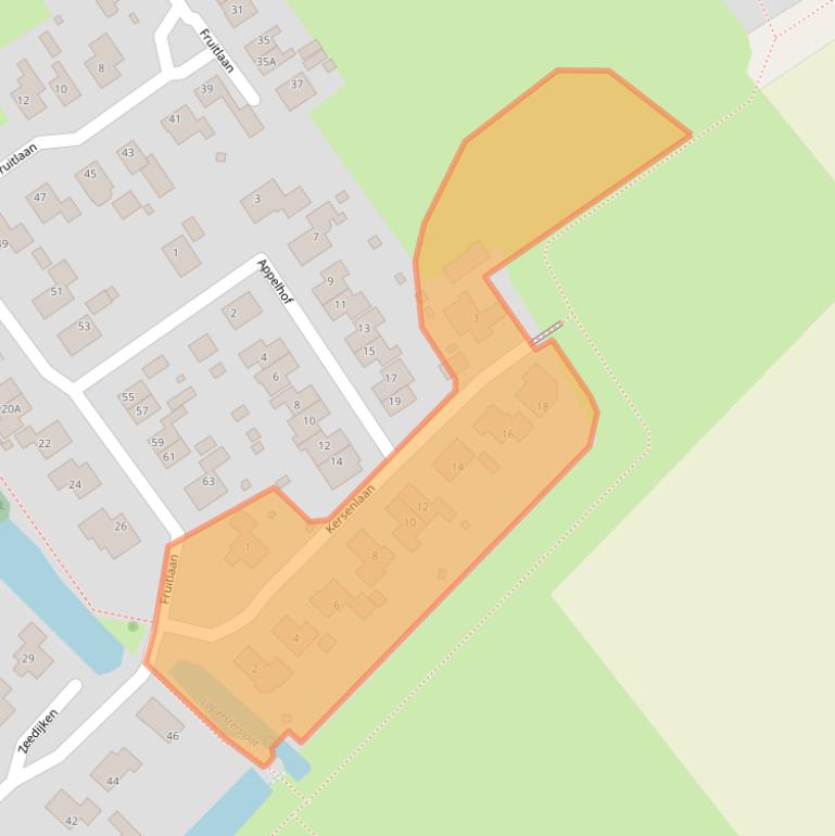 Kaart van postcodegebied 9919KE.