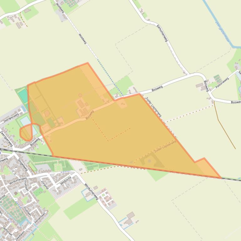 Kaart van postcodegebied 9919TG.