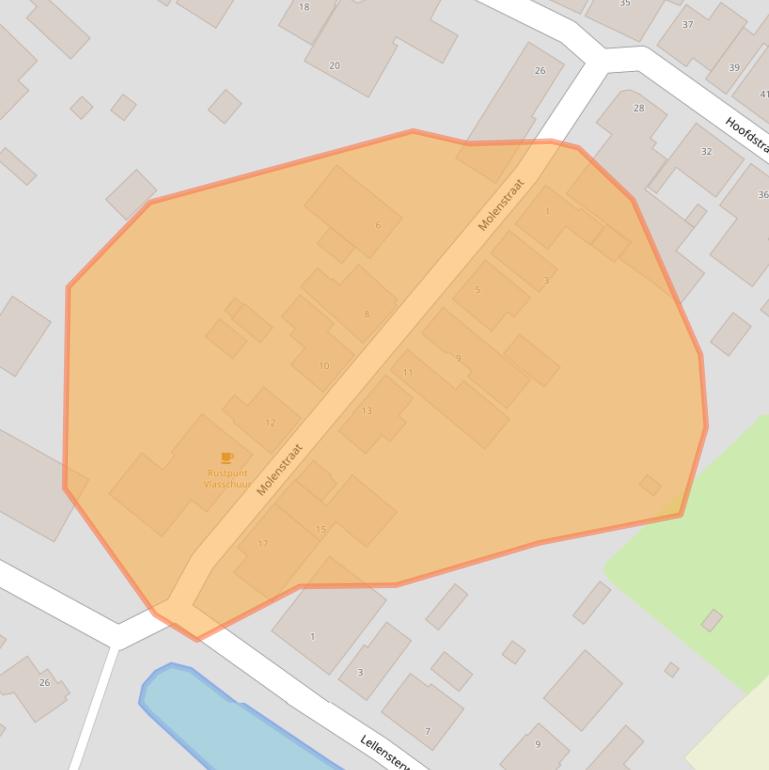 Kaart van postcodegebied 9921PE.