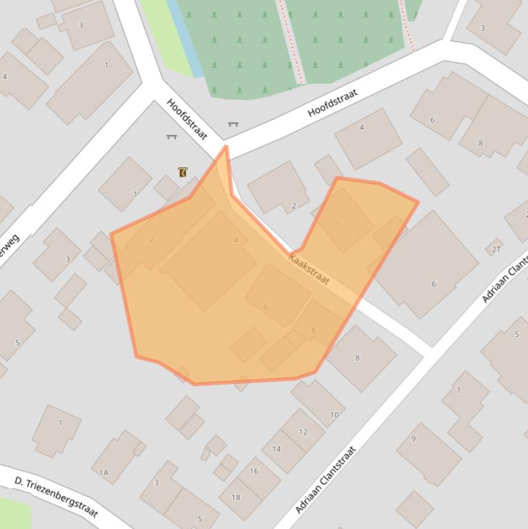 Kaart van postcodegebied 9921PZ.