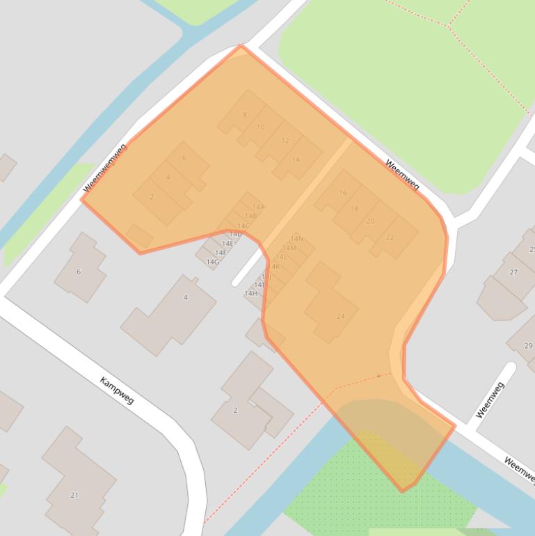 Kaart van postcodegebied 9921RD.