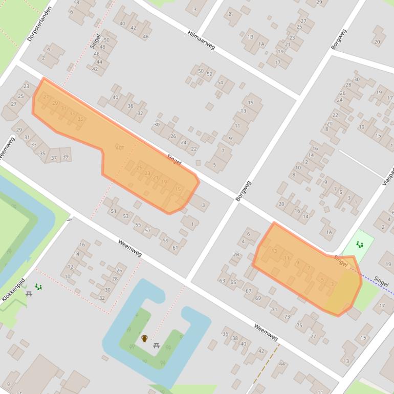 Kaart van postcodegebied 9921RJ.