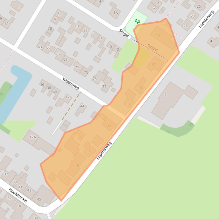 Kaart van postcodegebied 9921RM.