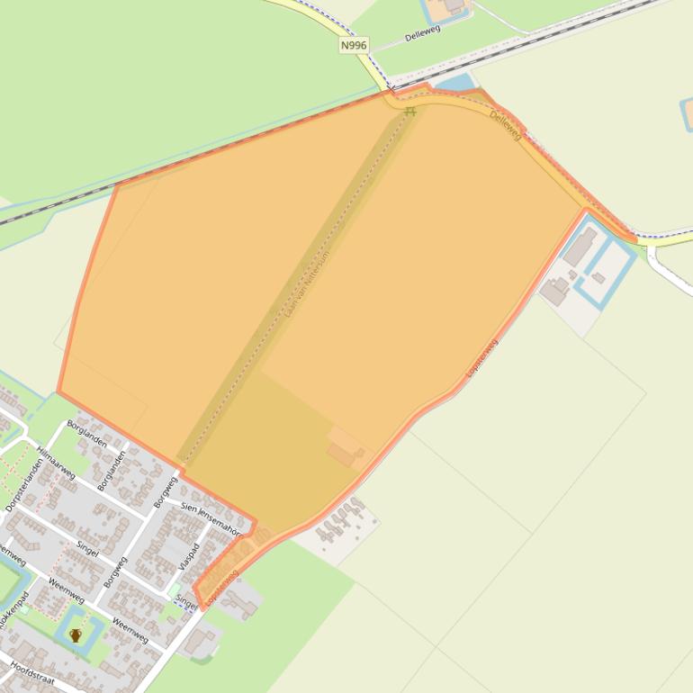 Kaart van postcodegebied 9921RN.