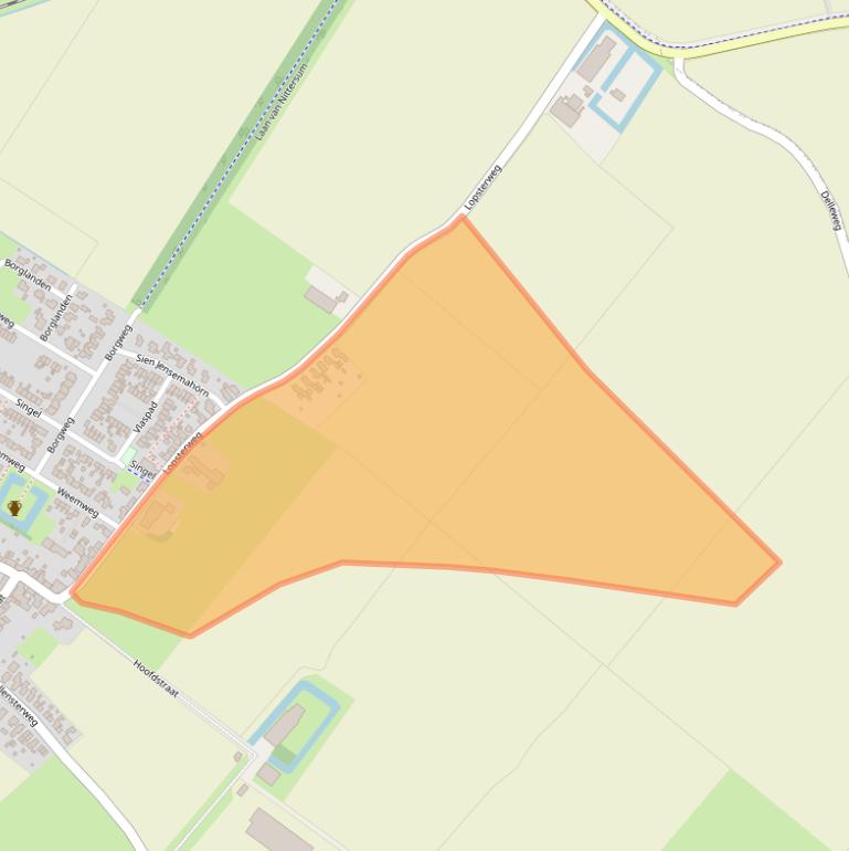 Kaart van postcodegebied 9921RP.