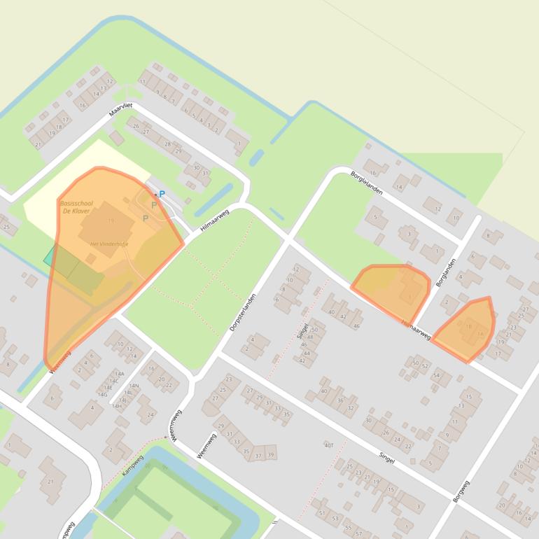 Kaart van postcodegebied 9921RT.