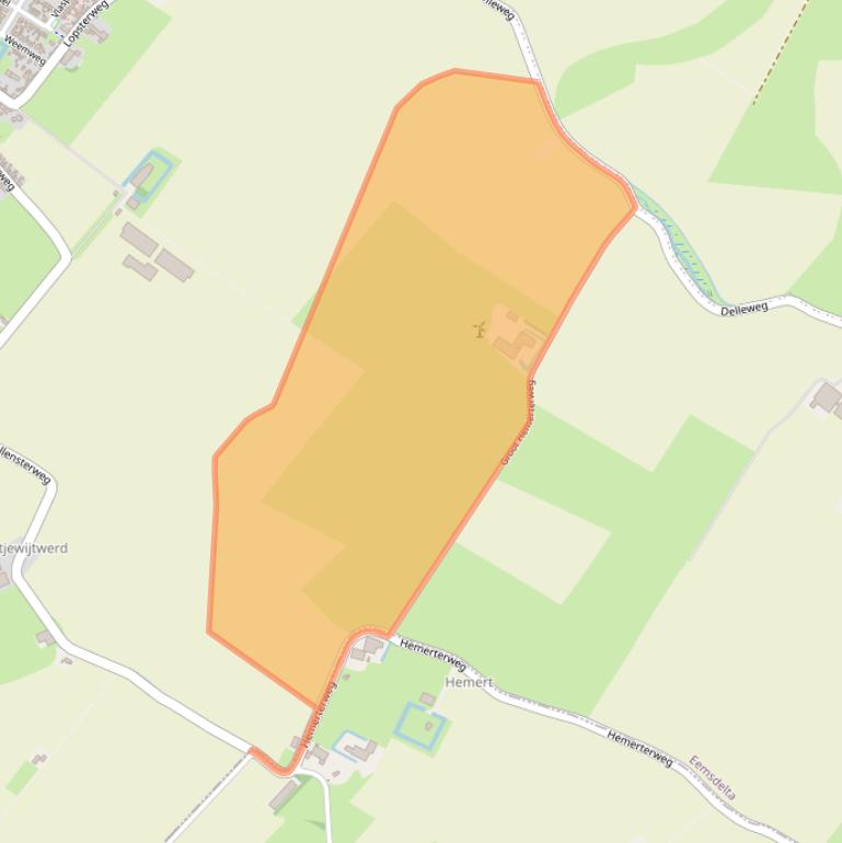 Kaart van postcodegebied 9921TC.