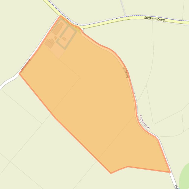 Kaart van postcodegebied 9921TE.