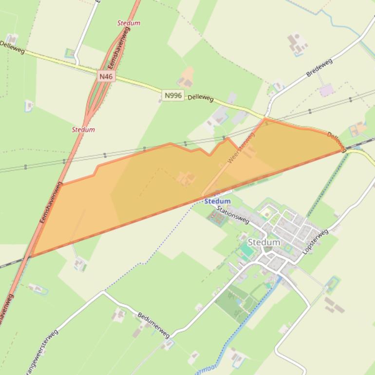 Kaart van postcodegebied 9921TH.