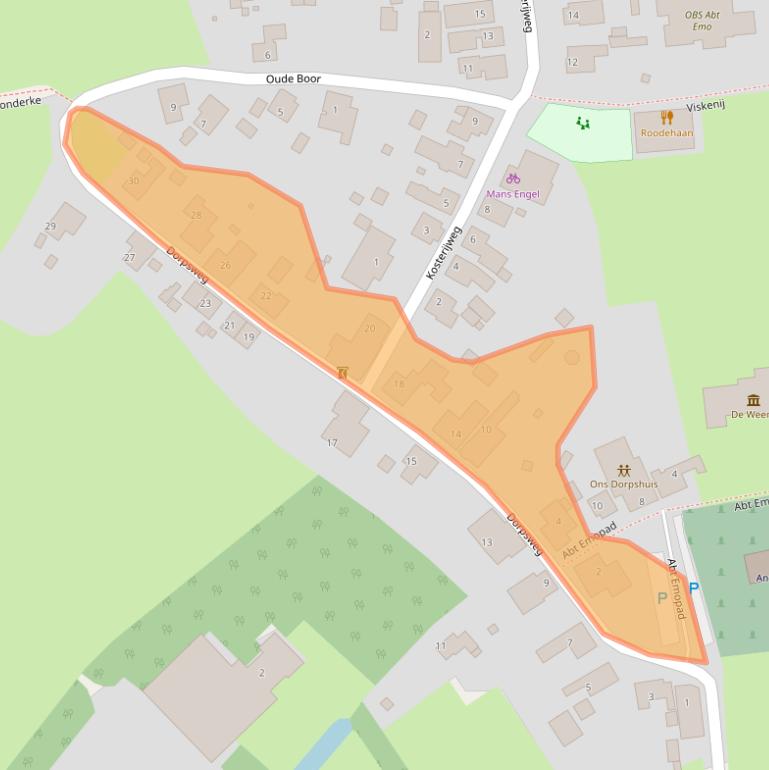 Kaart van postcodegebied 9922PH.