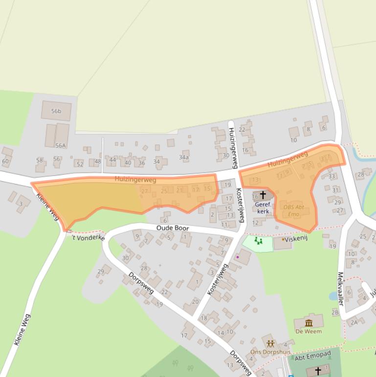 Kaart van postcodegebied 9922PM.